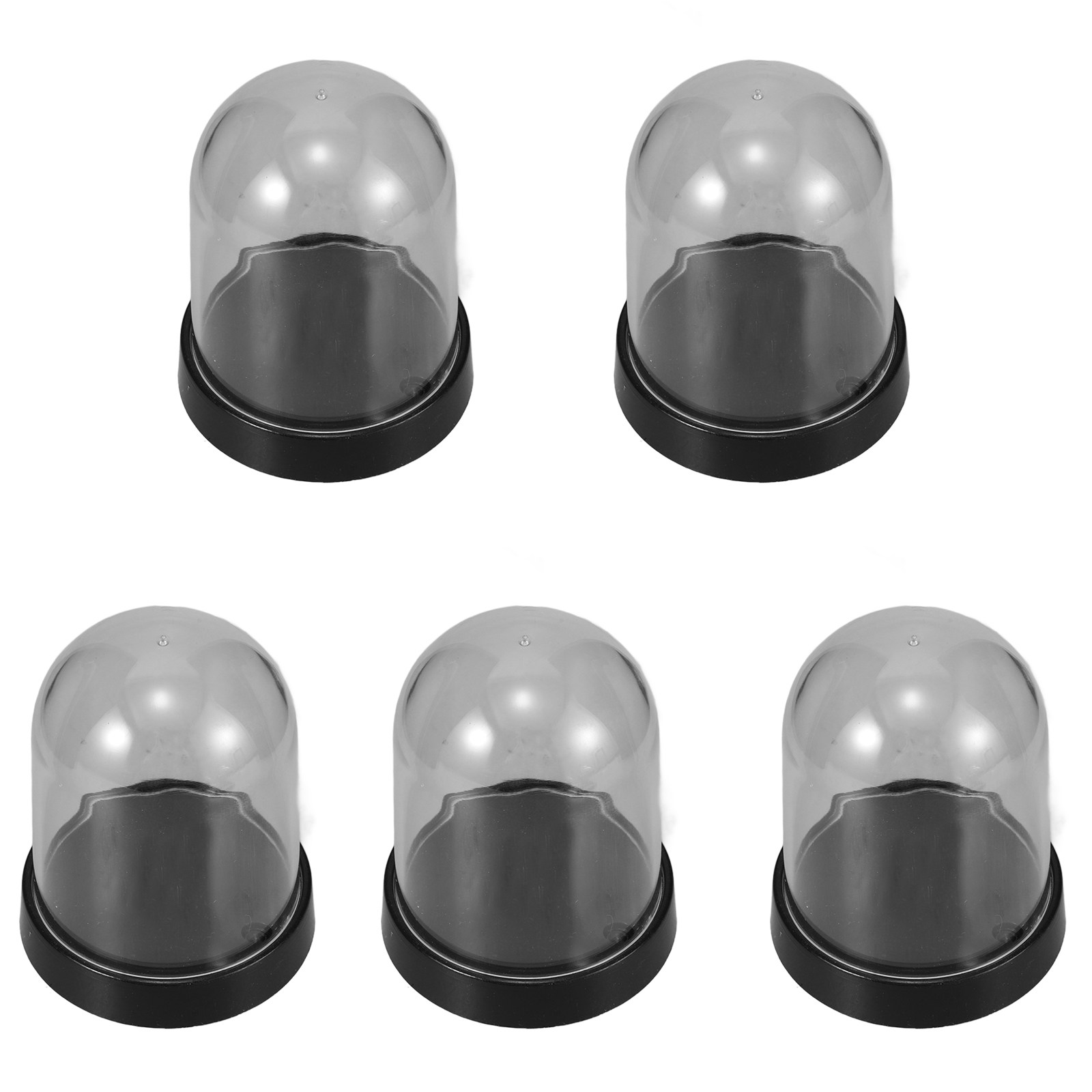 Plastic Dome Clear - 5 مجموعات من أغطية العرض البلاستيكية