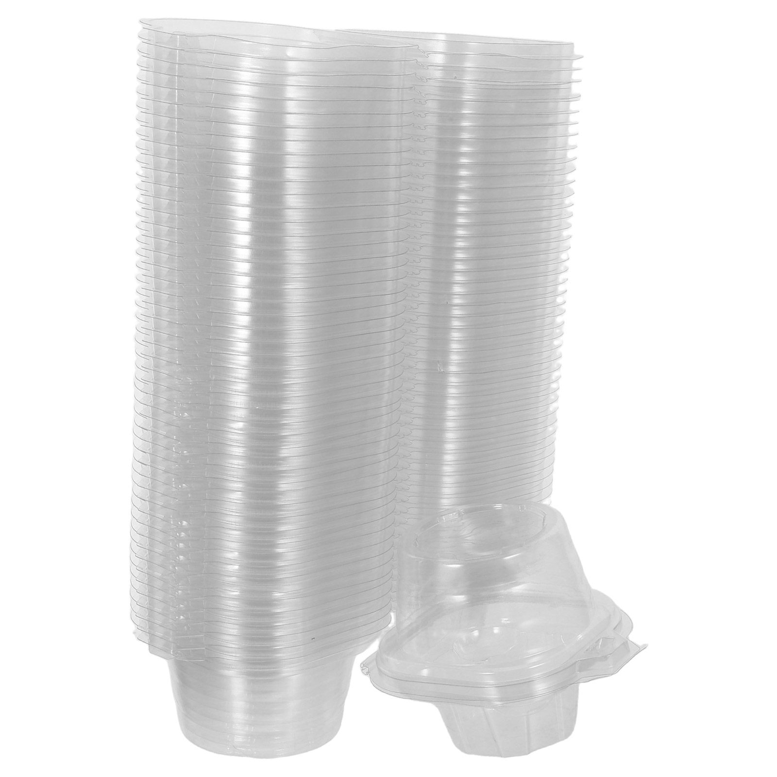 Plastic Dome Clear - 50 قطعة من حاويات الكب كيك