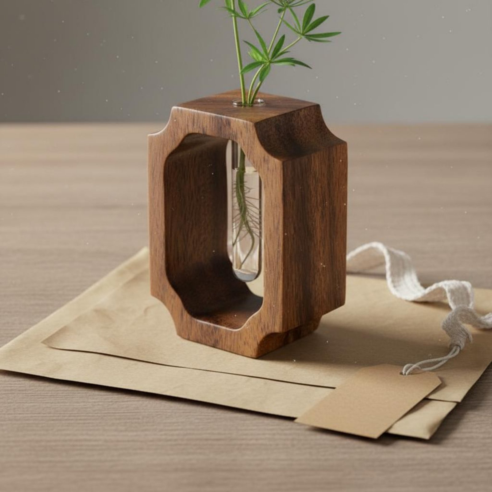 مزهرية من خشب الجوز سهلة التنظ - مراجعة Propagation Station Vase وسعره