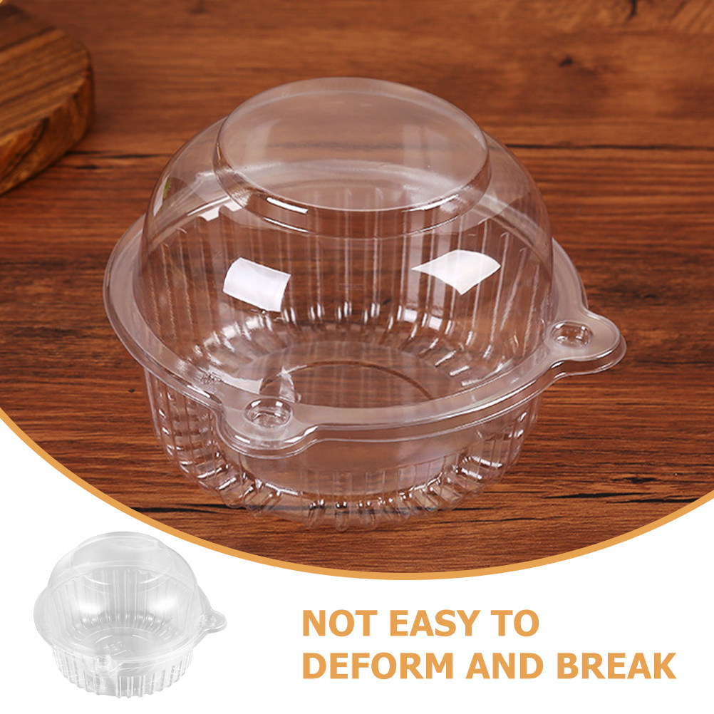100 قطعة من علب الحلويات الشفا - مراجعة Plastic Dome Clear وسعره